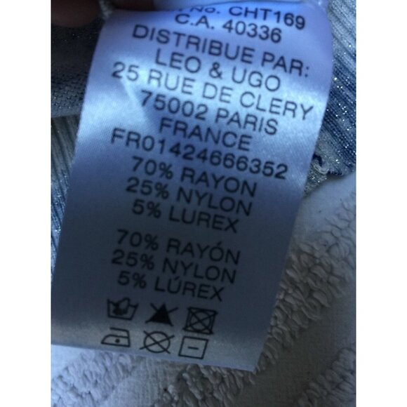 2-PC Leo & Ugo Metallic Short Sleeve Sweater Top Cardigan Set Twinset Size 3 - Picture 6 of 12